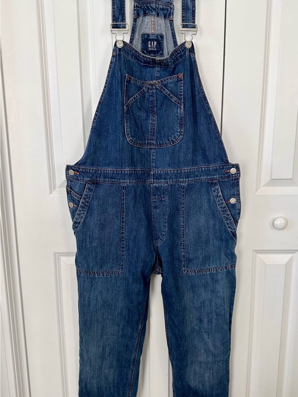 GAP Women's Dark Blue Denim Overalls